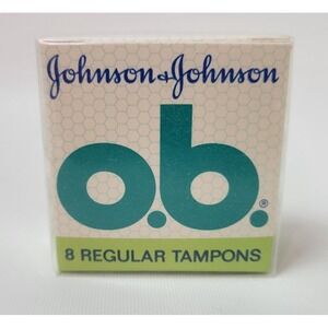 NIB Vintage Johnson & Johnson O.B. 8 Regular Tampons